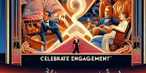 A vibrant poster for a fictional adult film festival featuring diverse characters in a luxurious cinema setting.